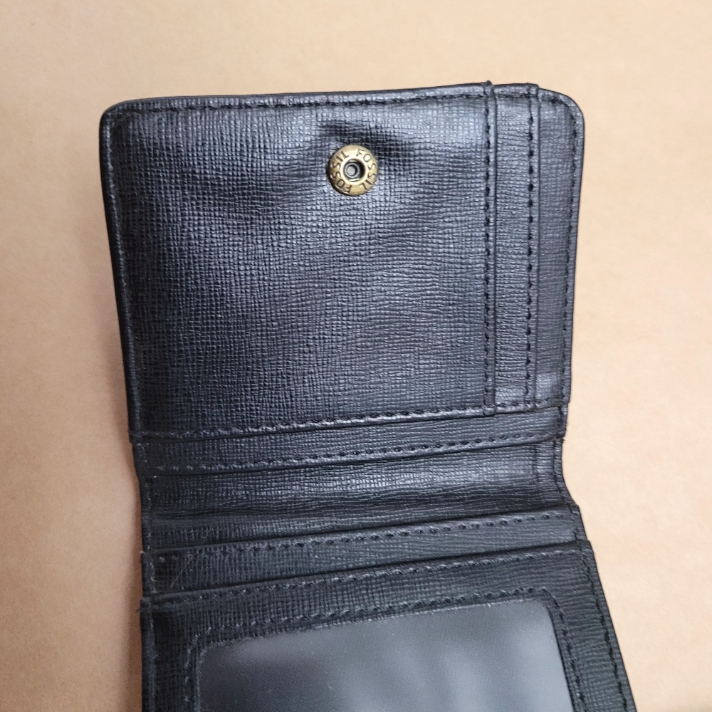 Fossil Small Bifold Wallet Brown Black - Picture 11 of 12